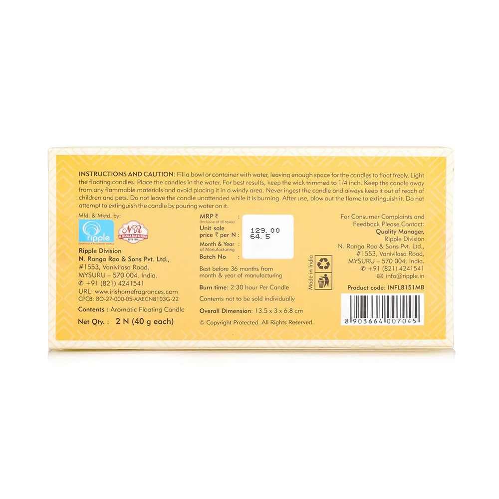 IRIS MANGO SORBET Aromatic Floating Candles