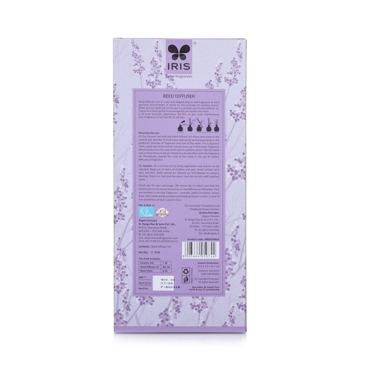 IRIS LAVENDER Reed Diffuser(45 ml)
