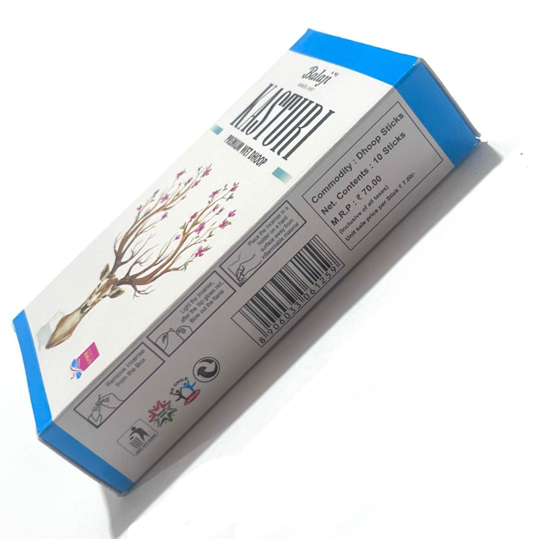 Balaji Kasturi Wet Dhoop sticks (10 sticks)