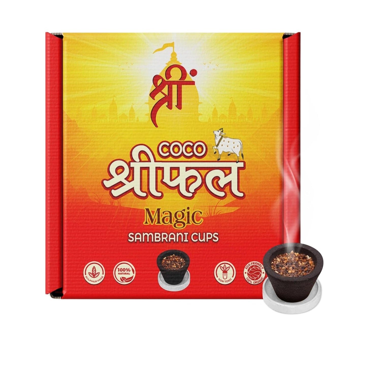 COCO Shriphal Havan Cups Instant Burn(12 cups)