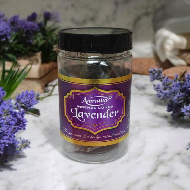 Amrutha LAVENDER Premium Dhoop Cones (80g)