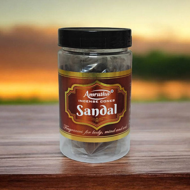 Amrutha SANDAL Premium Dhoop Cones (80g)