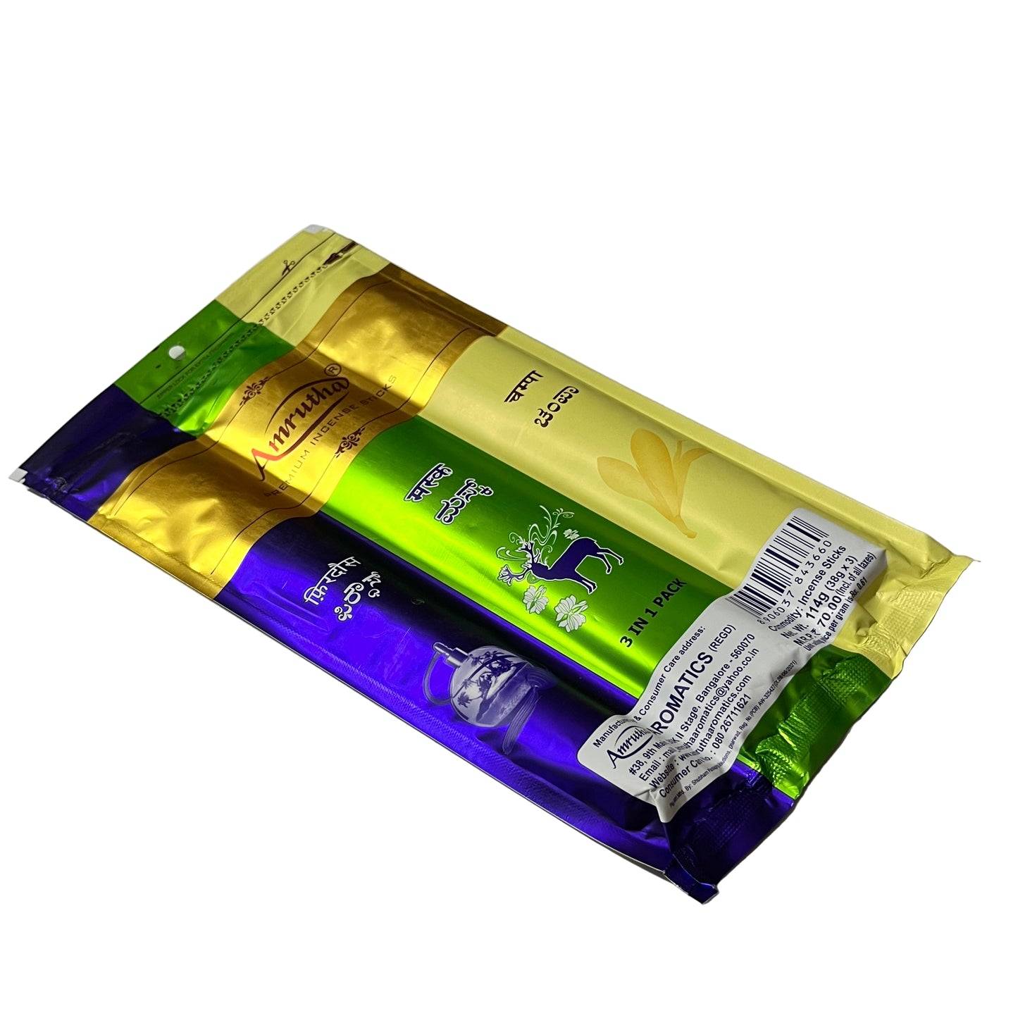 Amrutha Premium Incense Sticks Zipper (114gm)