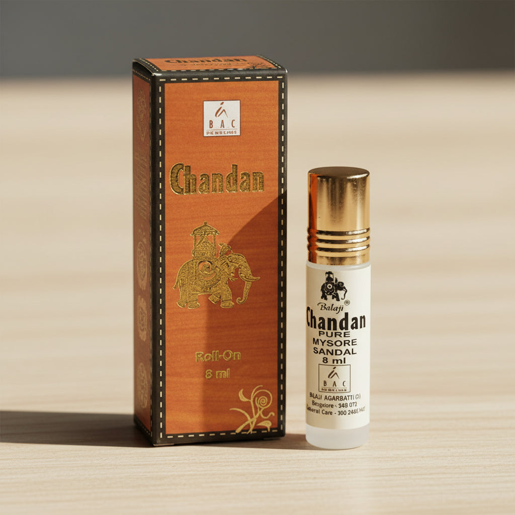 Balaji CHANDAN Pure Mysore Sandal Roll On Attar (8 ml)