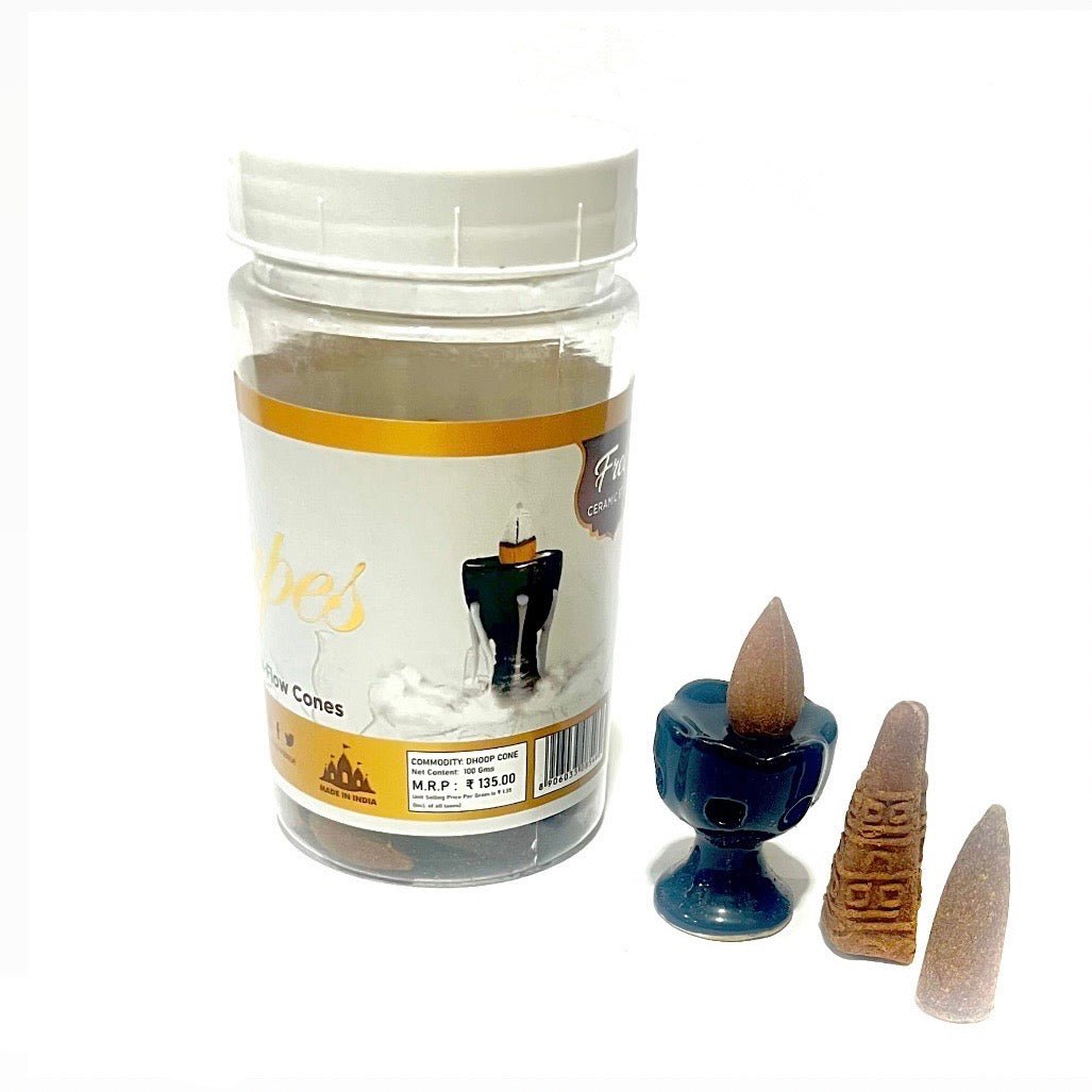 Balaji Shapes Premium Back-flow Cones Jar (100 gms)