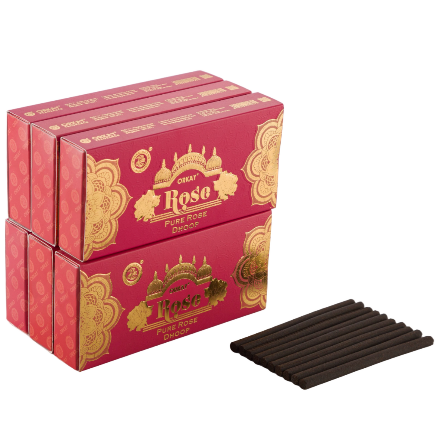 Orkay Fragrances Pure ROSE Dry Dhoop Sticks (10 sticks)