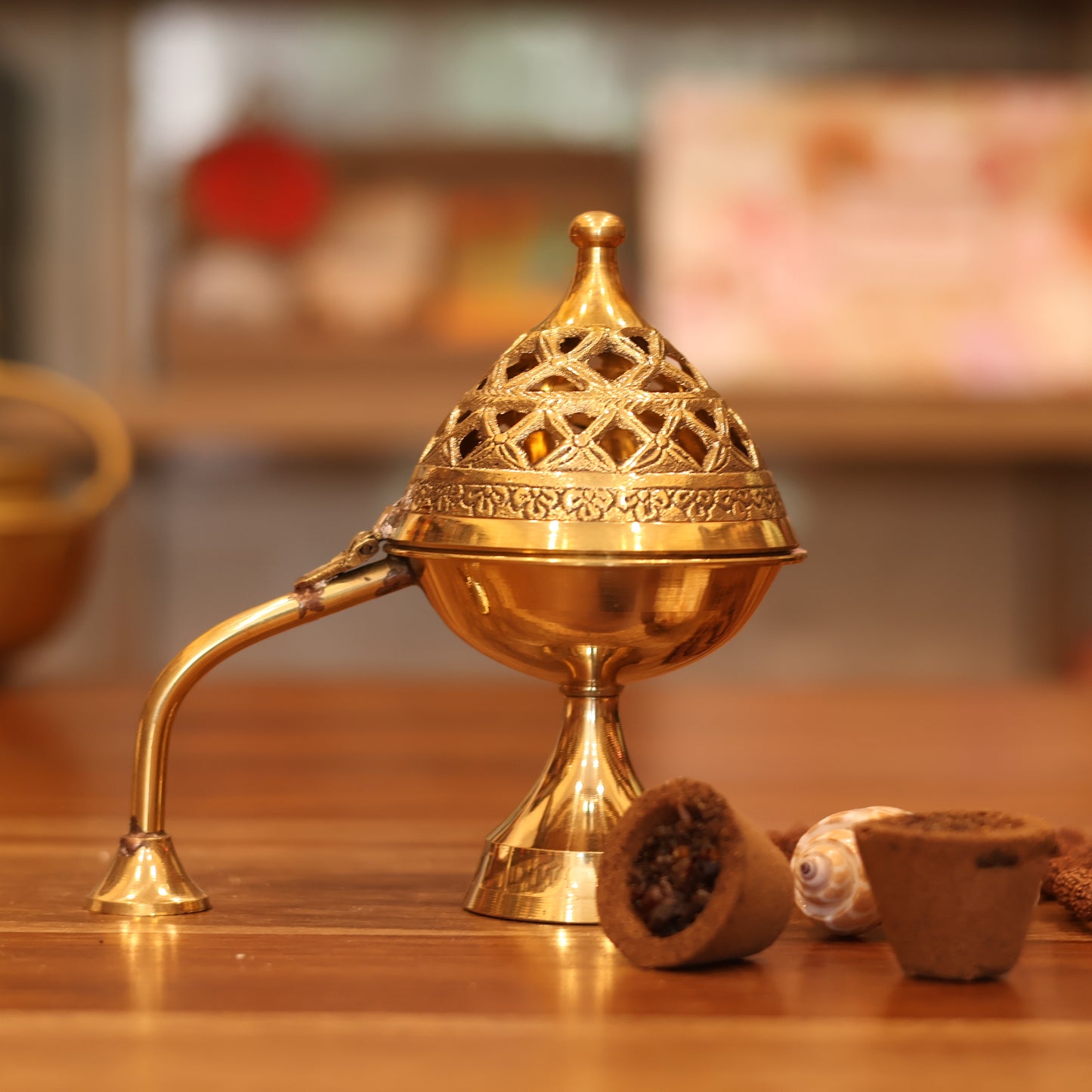 Brass Dhuni for Havan cup with handle