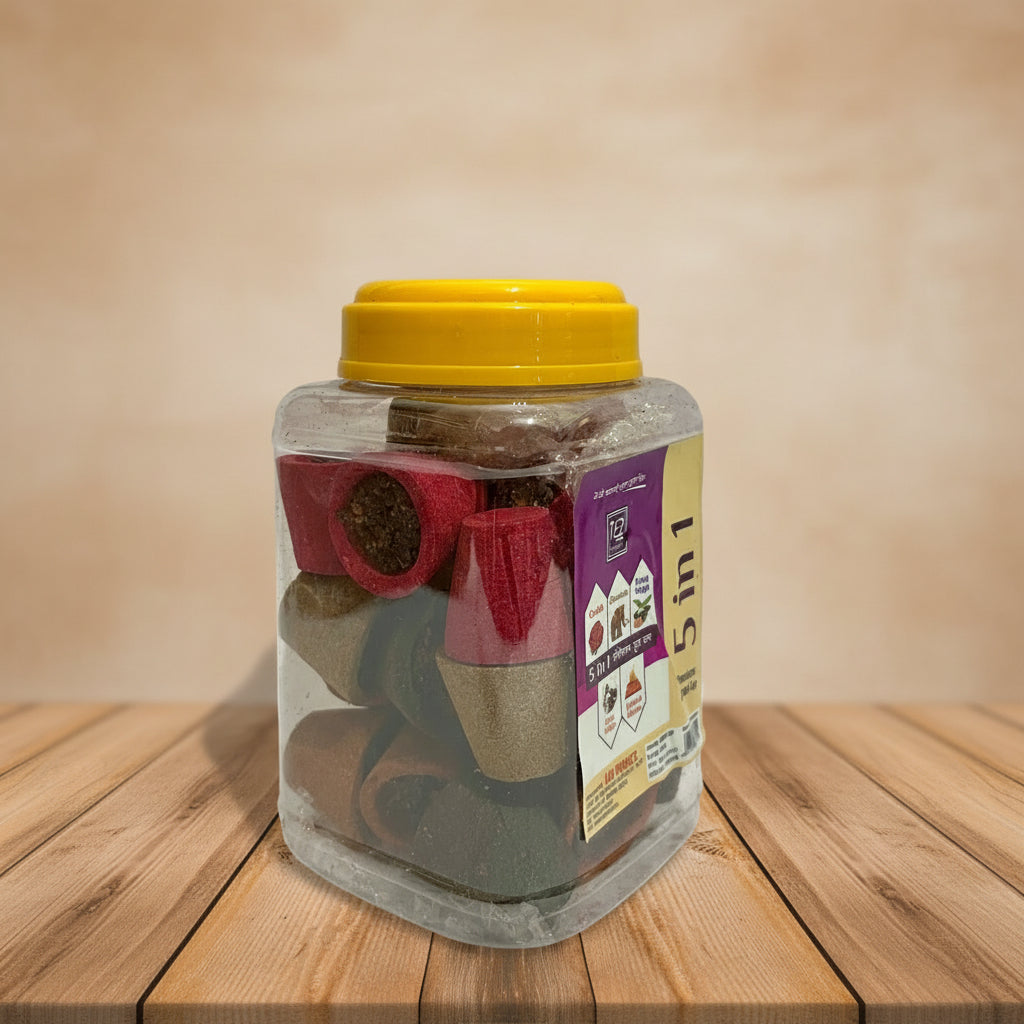 Tez GULAB CHANDAN KAPUR GUGAL 5 in 1 Premium Dhoop Cup(25PCS)