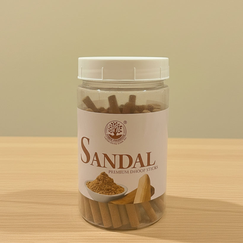 Forest Fragrance SANDAL Premium Dhoop Sticks Jar (90 gm)