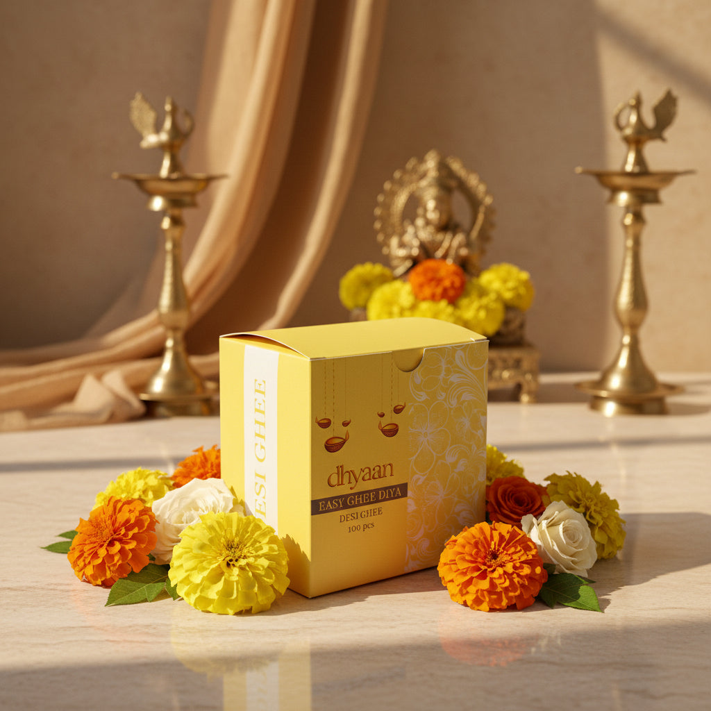 Dhyaan EASY GHEE DIYA Box (100 pcs)