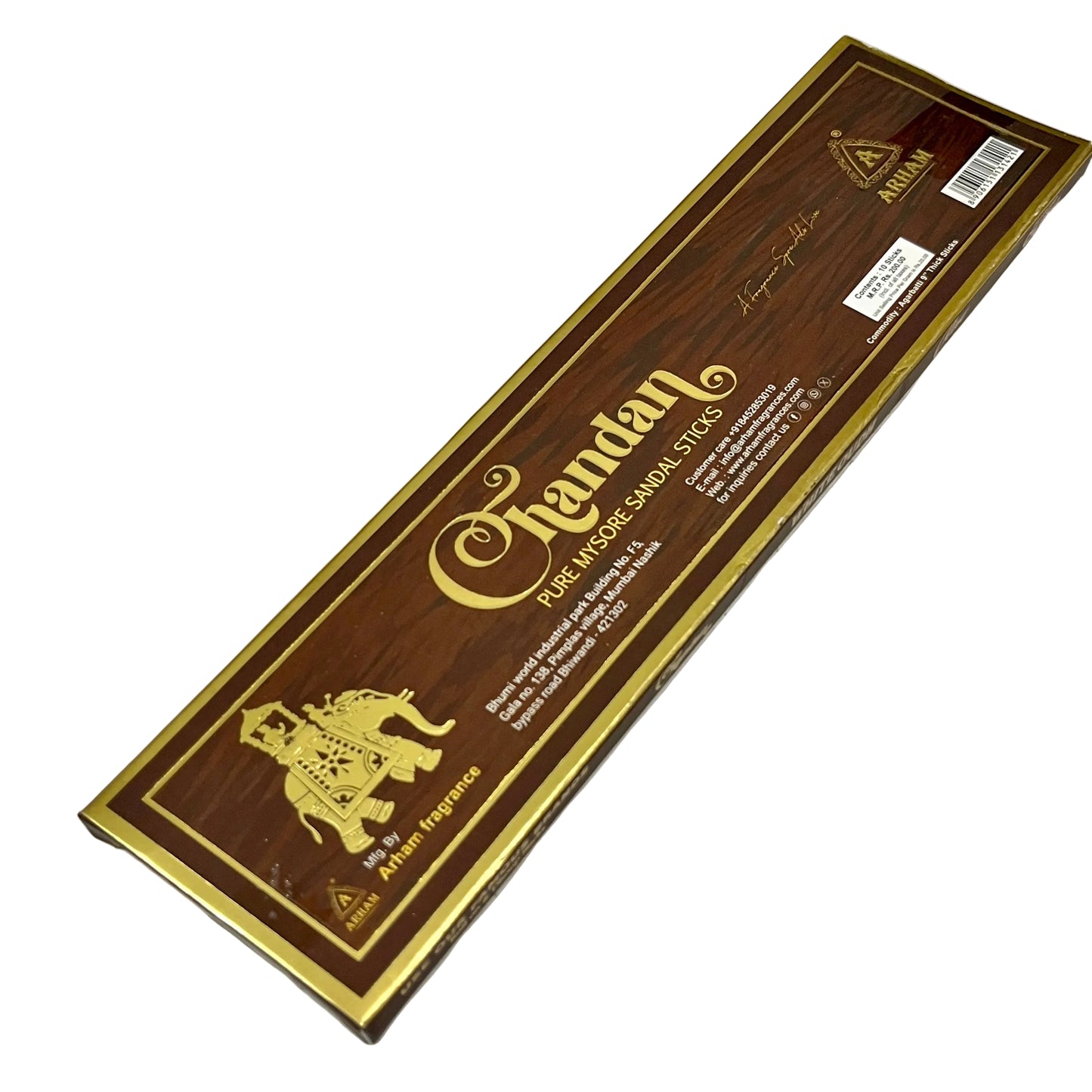 Arham CHANDAN Pure Mysore Sandal Incense Sticks(10 sticks)