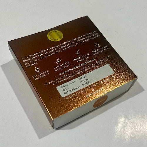 Aartipuja SANDALWOOD Natural Incense Cones(25 unit)