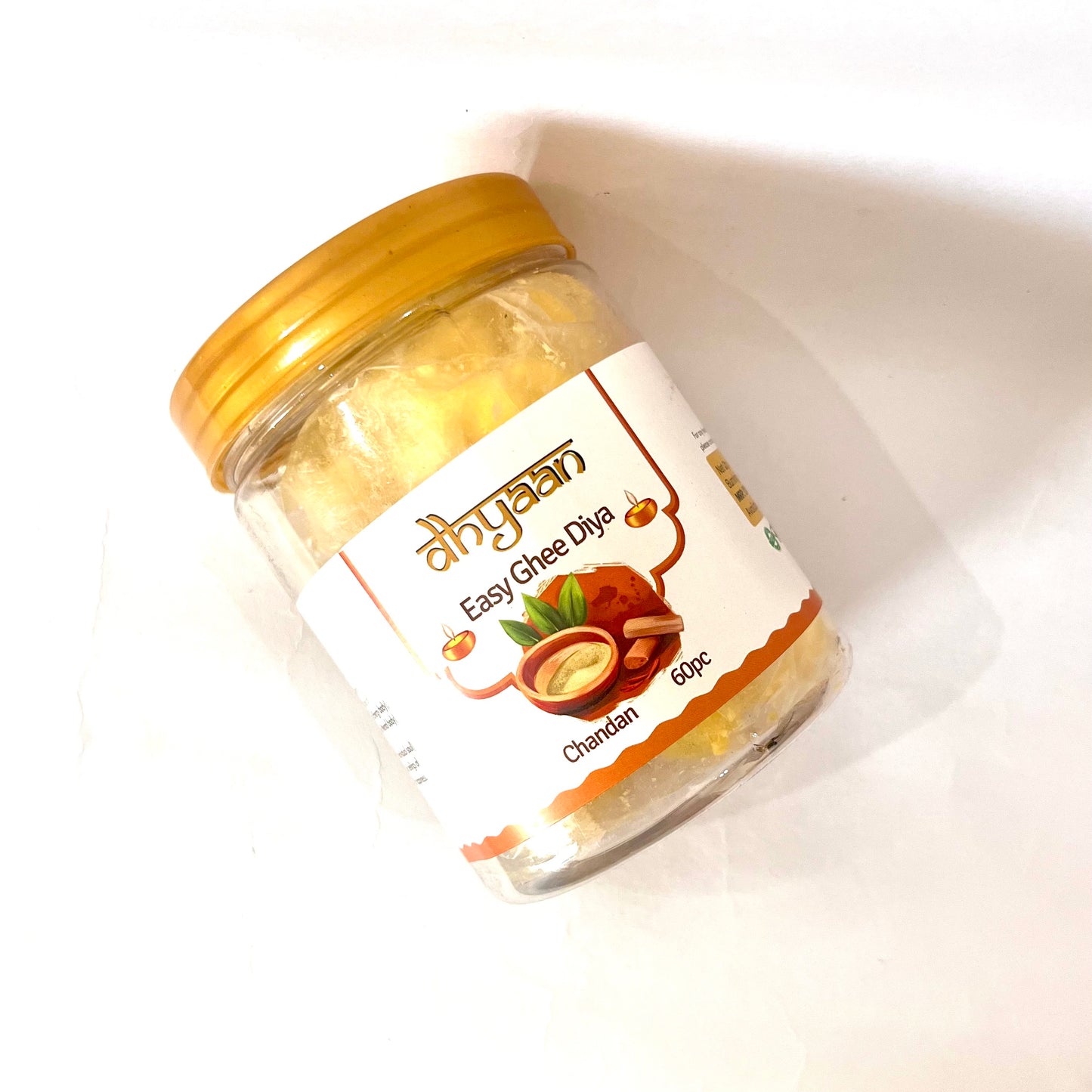 Dhyaan Sandal Ghee Diya Jyot (60 pcs)