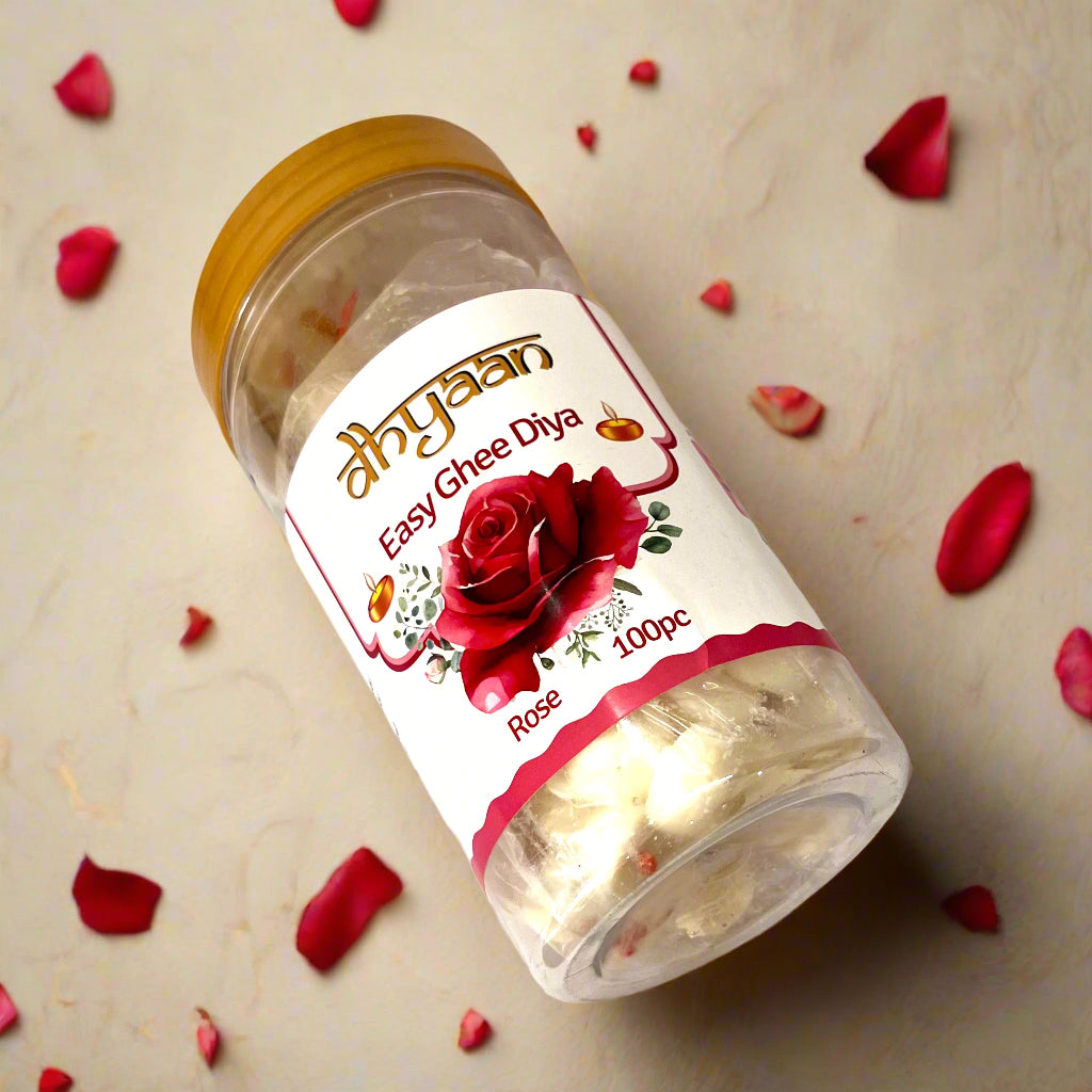 Dhyaan Rose Ghee Diya Jyot (100 pcs)