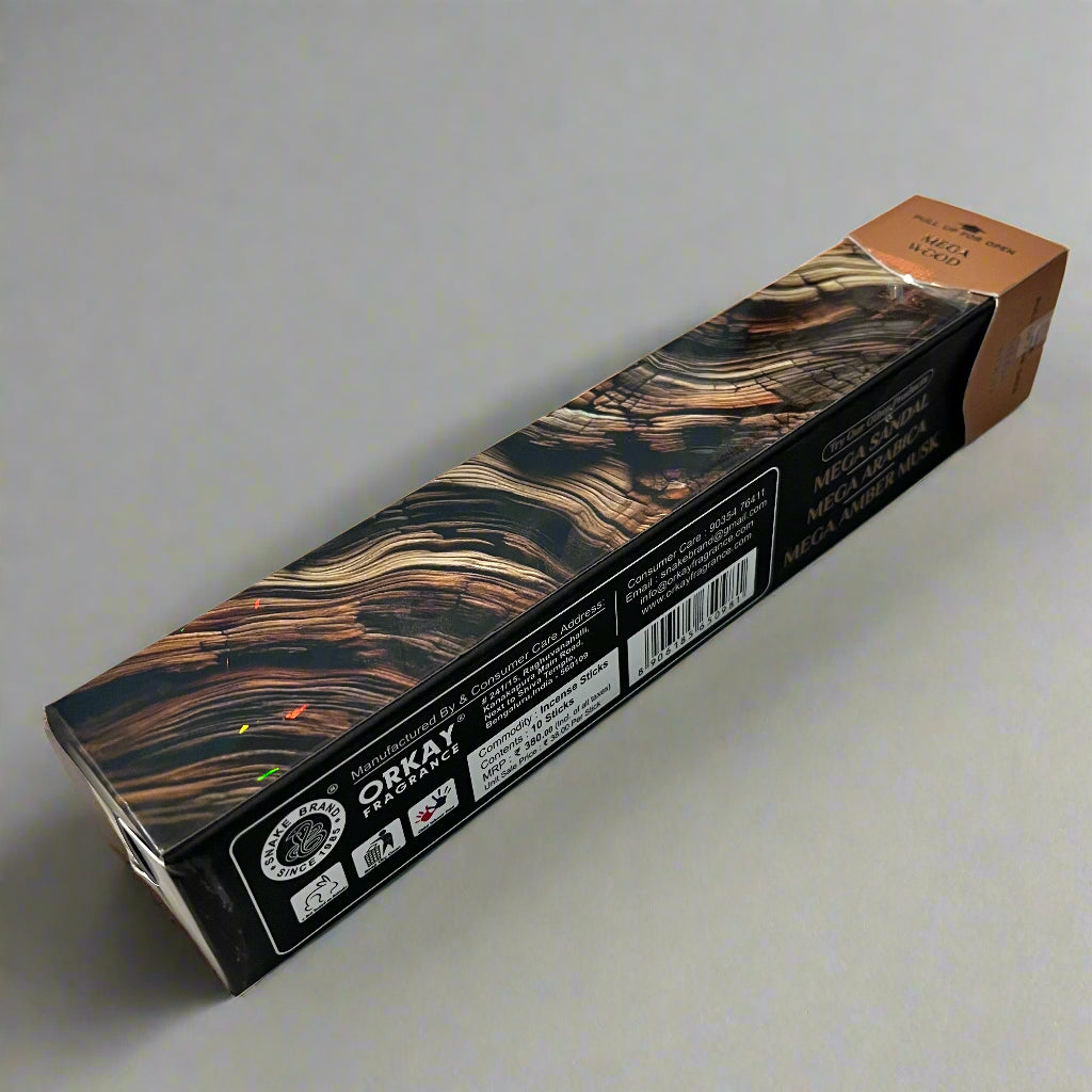 Orkay Fragrances MEGA WOOD Premium Incense Sticks (10 sticks)