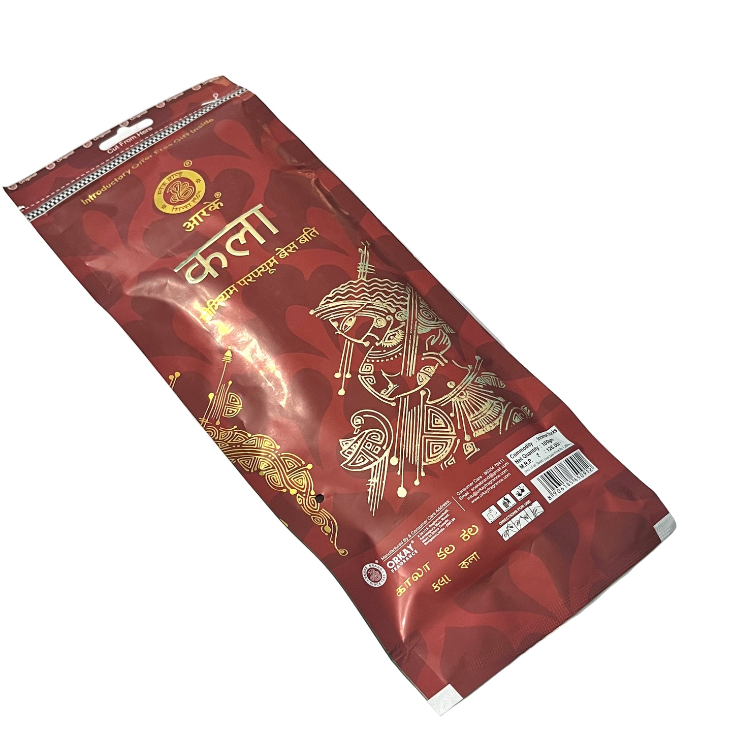 Orkay KALA Premium Perfumed Base Bathi Incense Sticks Zipper (100gm)