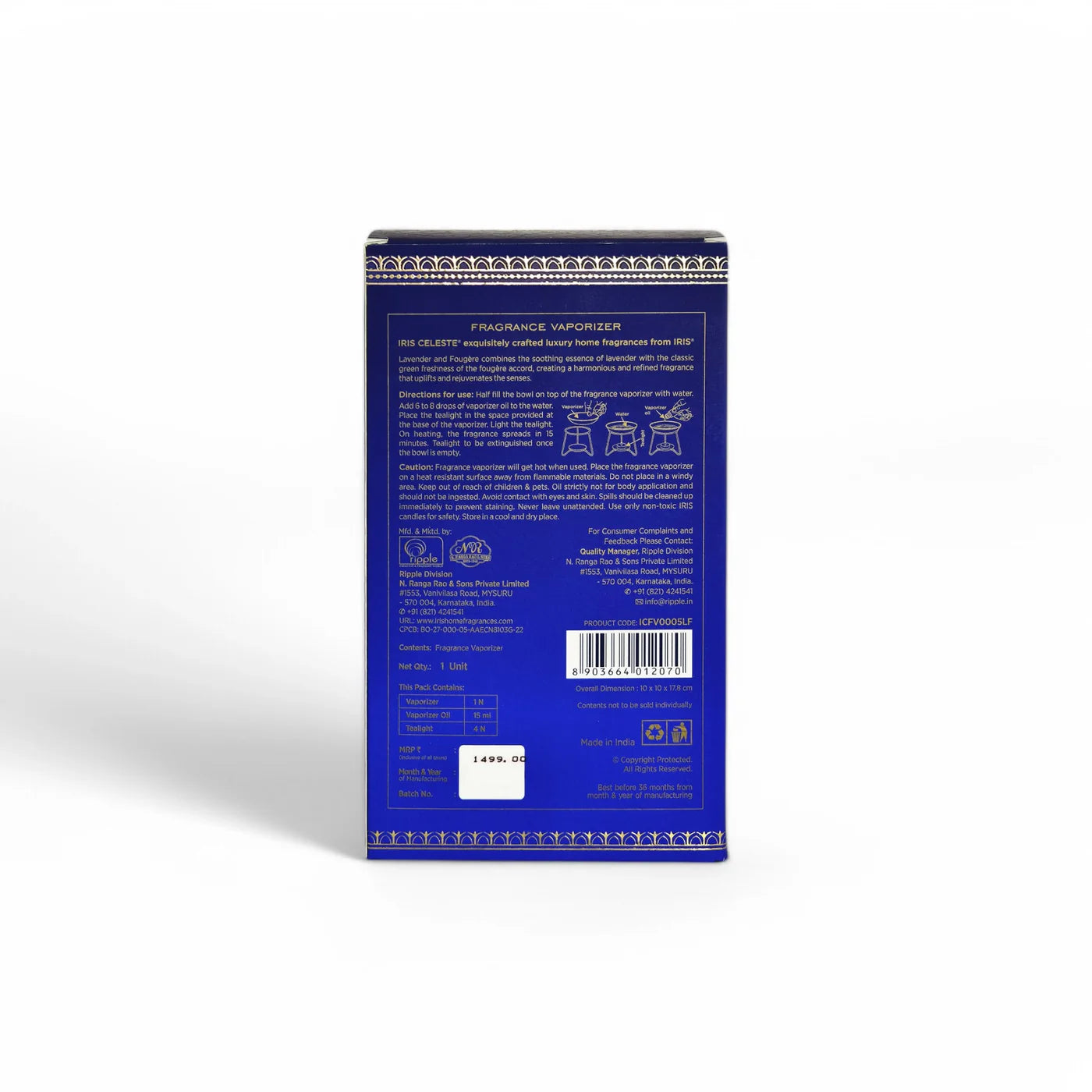 IRIS Celeste Lavender & Fougere Fragrance Vaporizer bowl (15ml)