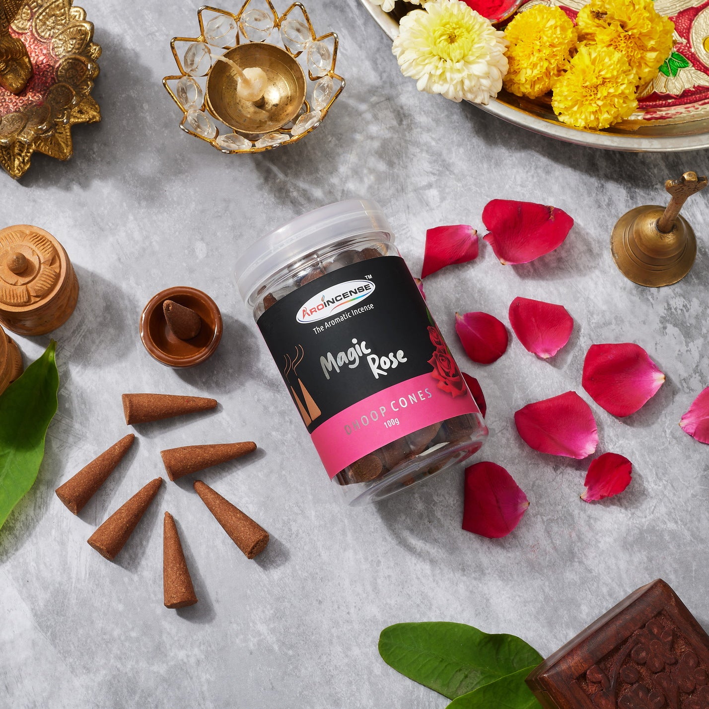 Aroincense Magic Rose Dhoop Cones