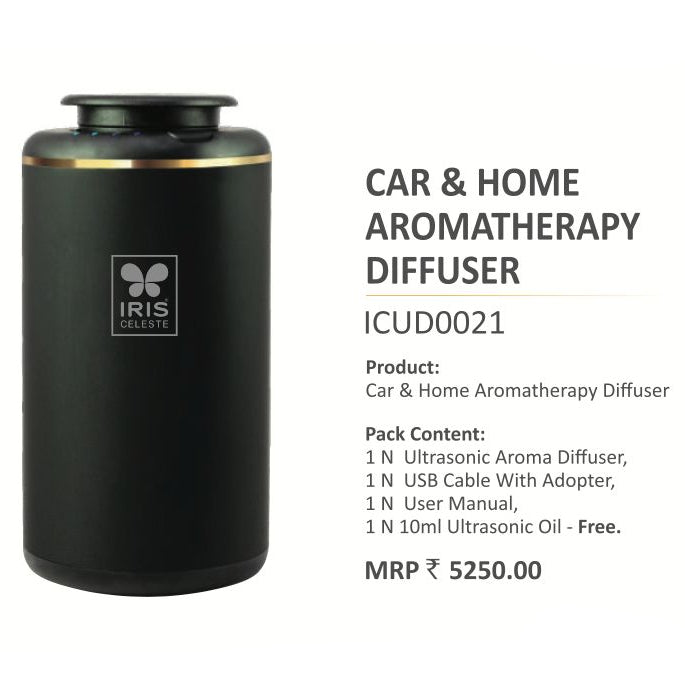 IRIS Car & Home Ultrasonic Aroma Diffuser - Black