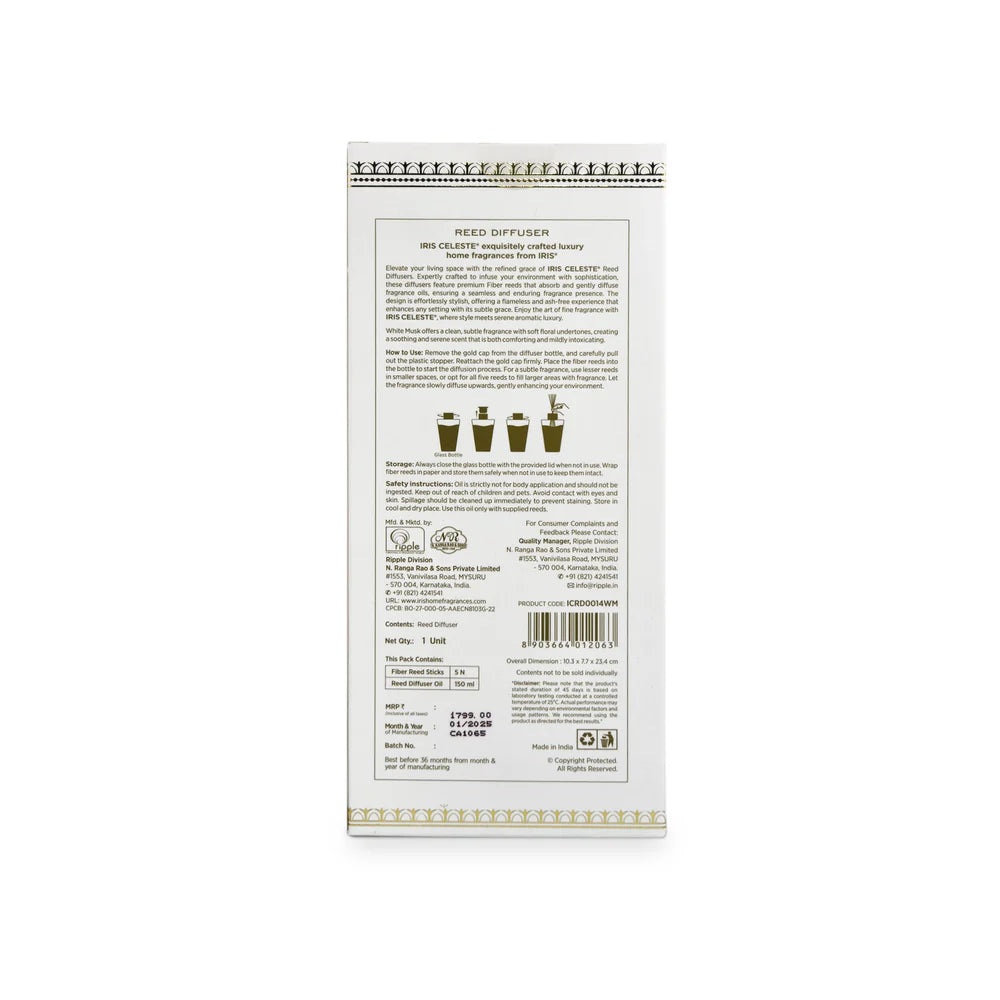 IRIS Celeste WHITE MUSK Reed Diffuser Set(150ml)