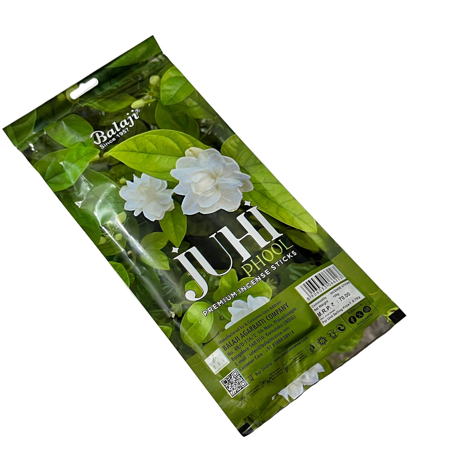 Balaji JUHI PHOOL Incense Sticks Zipper (100 gms)