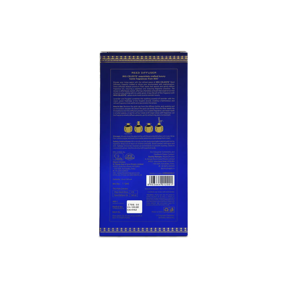 IRIS Celeste LAVENDER & FOUGERE Reed Diffuser Set(150ml)