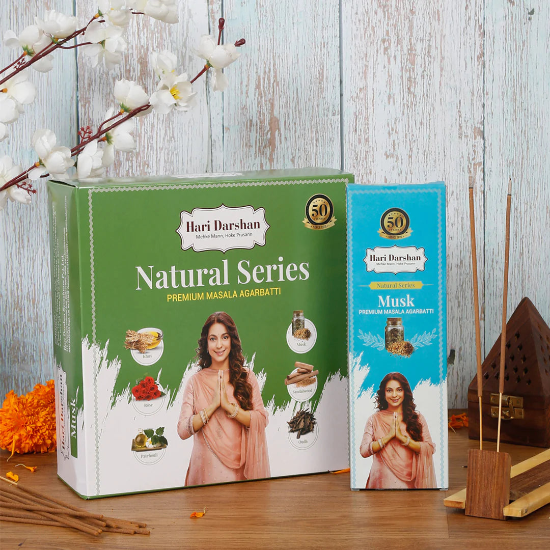 Hari Darshan Natural Series MUSK Premium Masala Agarbatti (60 gms)