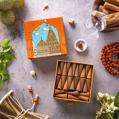 Phool SANDALWOOD Luxury Incense Cones (40 cones)