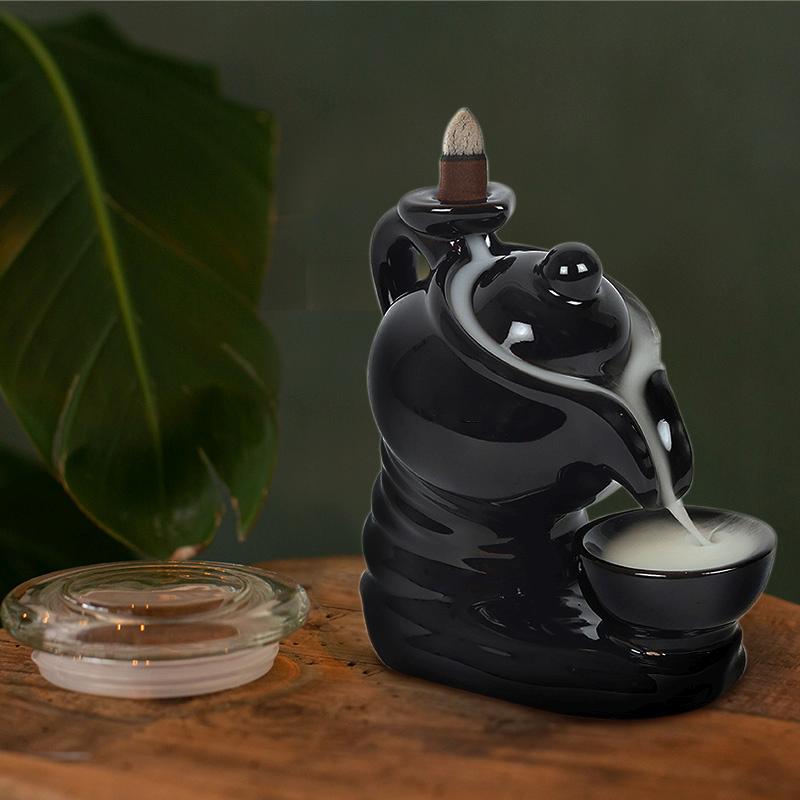 IRIS BACKFLOW INCENSE CONE HOLDER – TEA POT