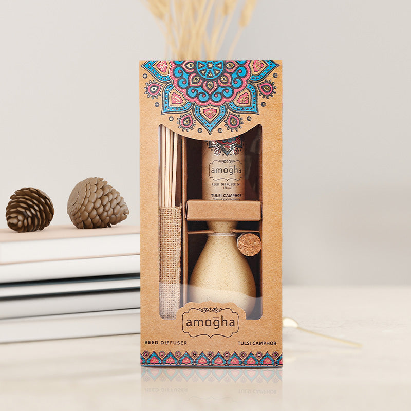 IRIS Amogha Tulsi Camphor Reed Diffuser