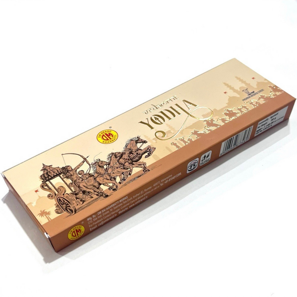 Om Brand Vedamrut YODHA Premium Incense Sticks (50 gms)