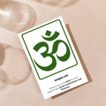 Aavyaa OM Stickers-Green square, Transparent(2.25" x 3.5")