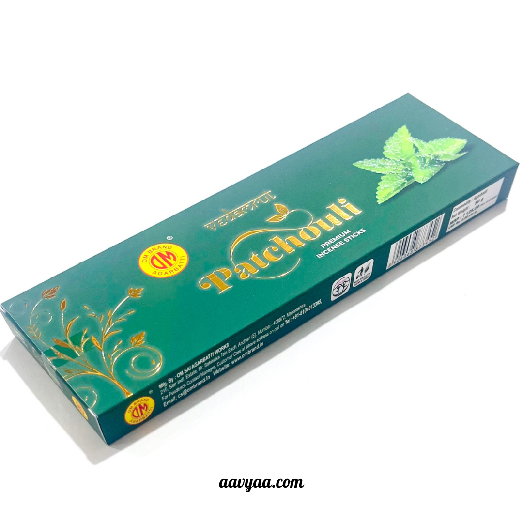 Om Brand Vedamrut PATCHOULI Premium Incense Sticks (50 gms)