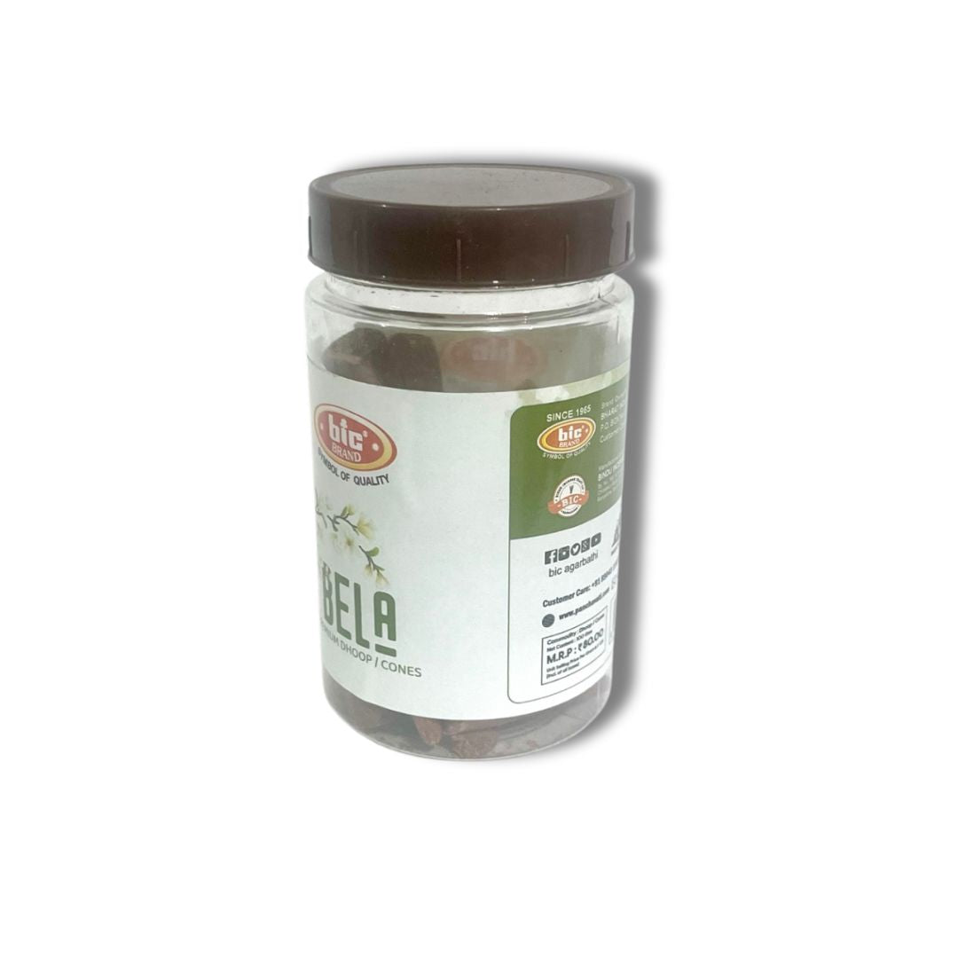 BIC BELA Premium Dhoop Cones Jar (100 gms)