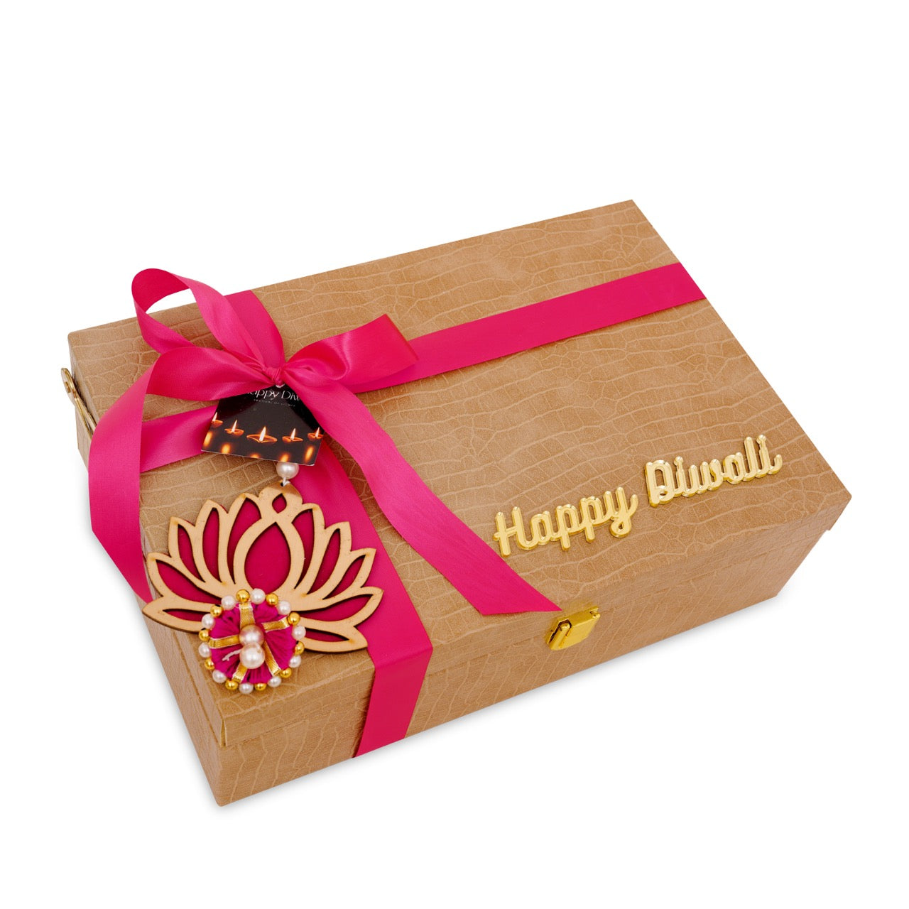 Gift Dial Hamper Box with potpourri gold plate