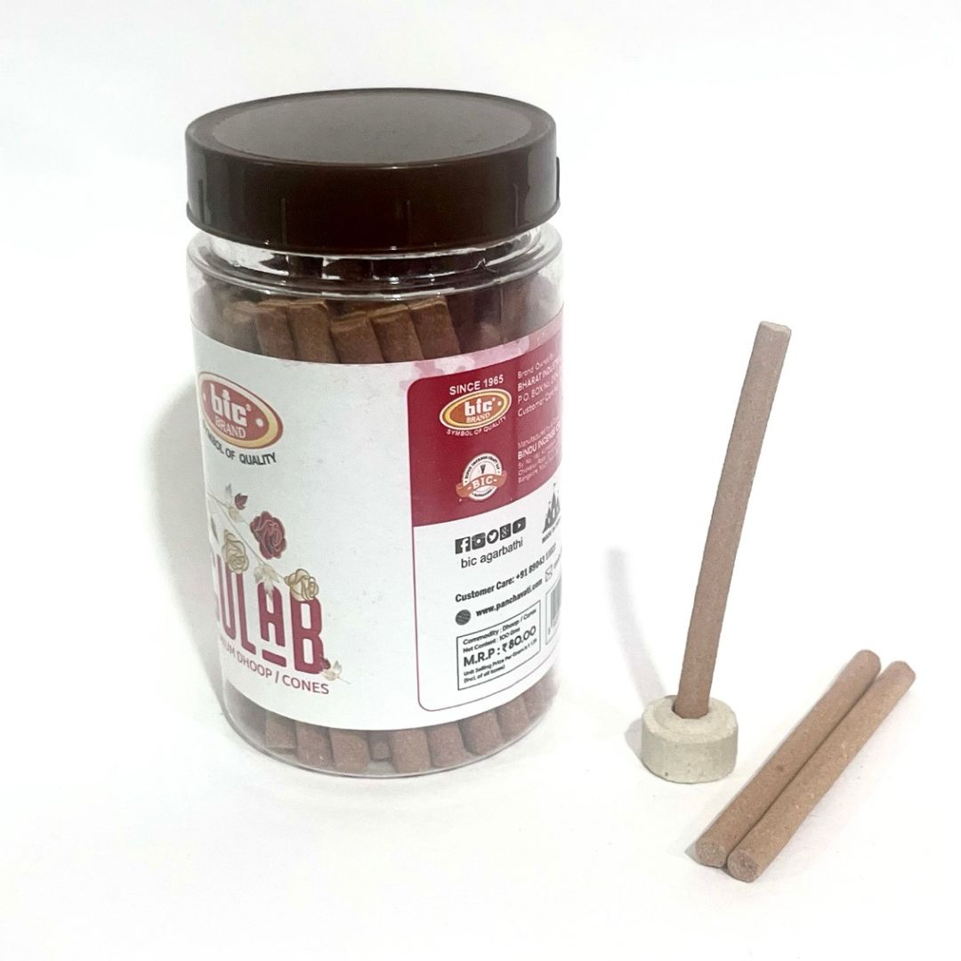 BIC GULAB Premium Dhoop sticks Jar (100 gms)