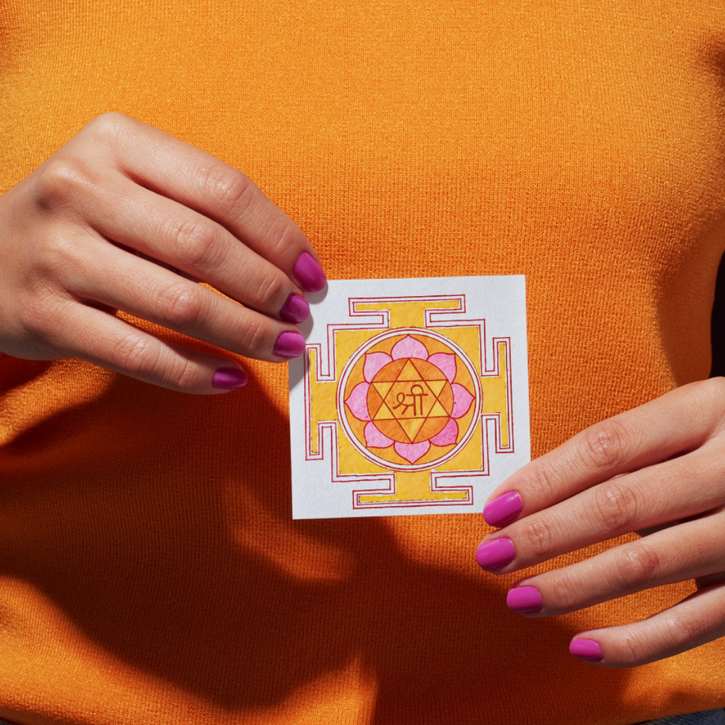 Aavyaa Colourful Shree Laxmi Yantra Sticker - set of 2