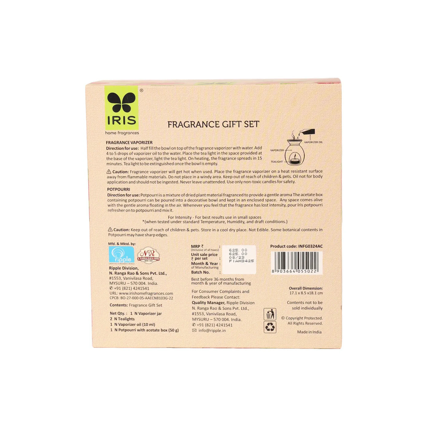 IRIS APPLE CINNAMON Fragrance Gift Set