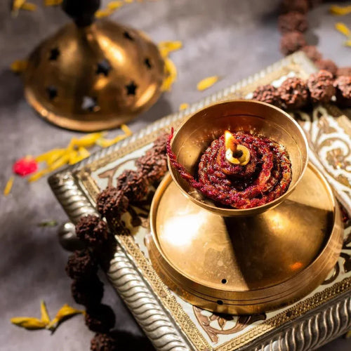 The Pooja Essentials Twisted Akhand jyot| 45cm | 17"