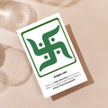 Aavyaa Green square Swastik Stickers(2.25" x 3.5")