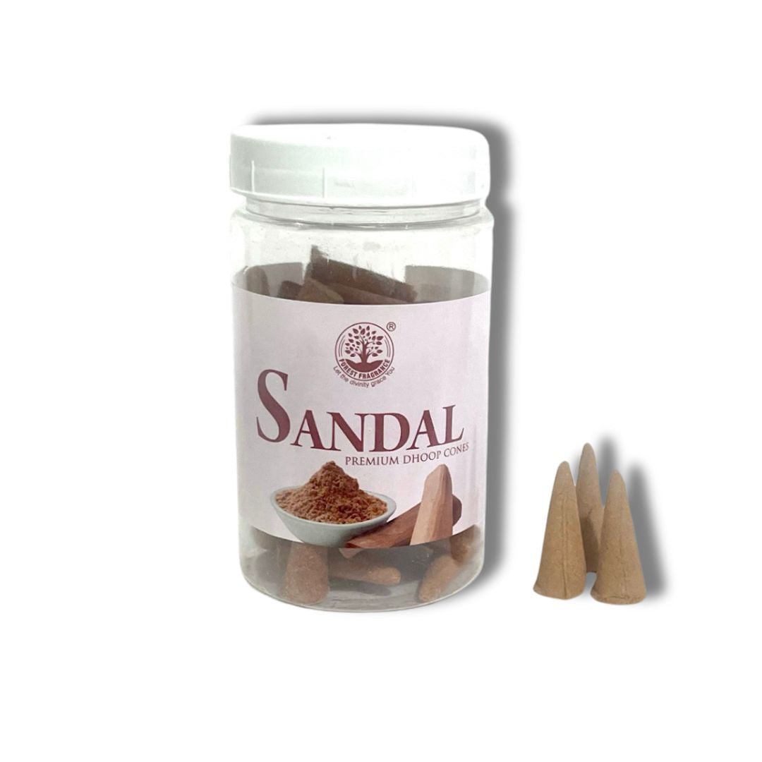 Forest SANDAL Premium CONES Jar (100 gms)