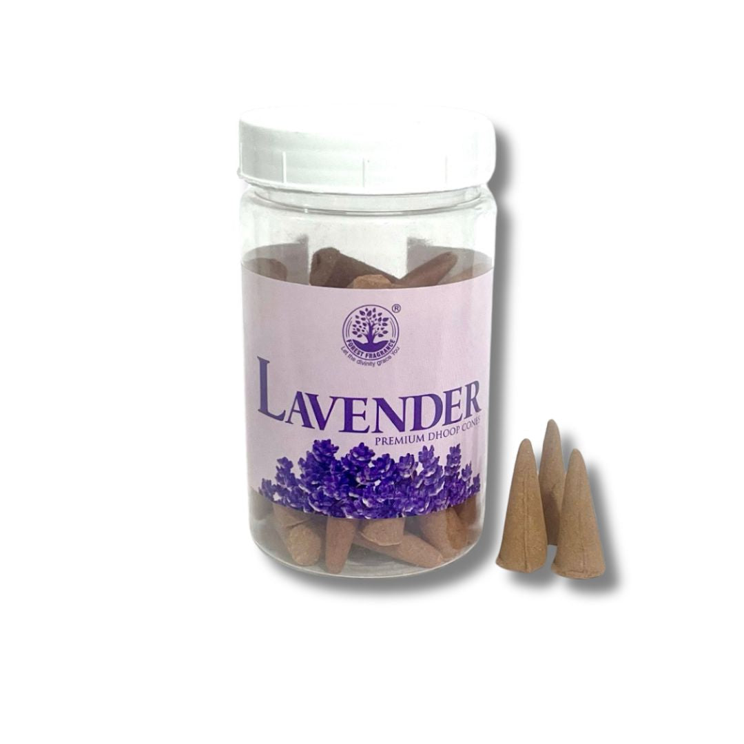 Forest LAVENDER Premium CONES Jar (100 gms)