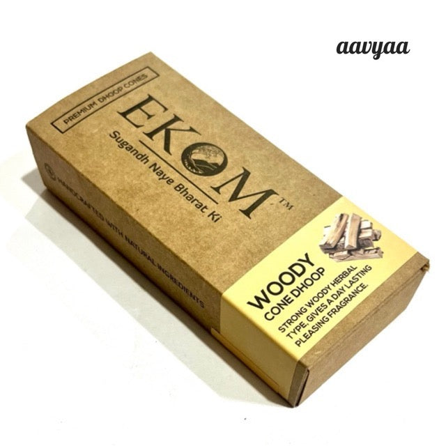 Ekom Woody Cone Dhoop (20 cones)