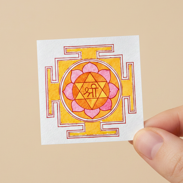 Aavyaa Colourful Shree Laxmi Yantra Sticker - set of 2
