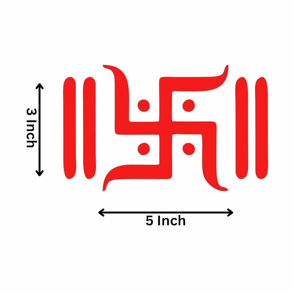 Aavyaa Red Swastik Sticker Set of 2
