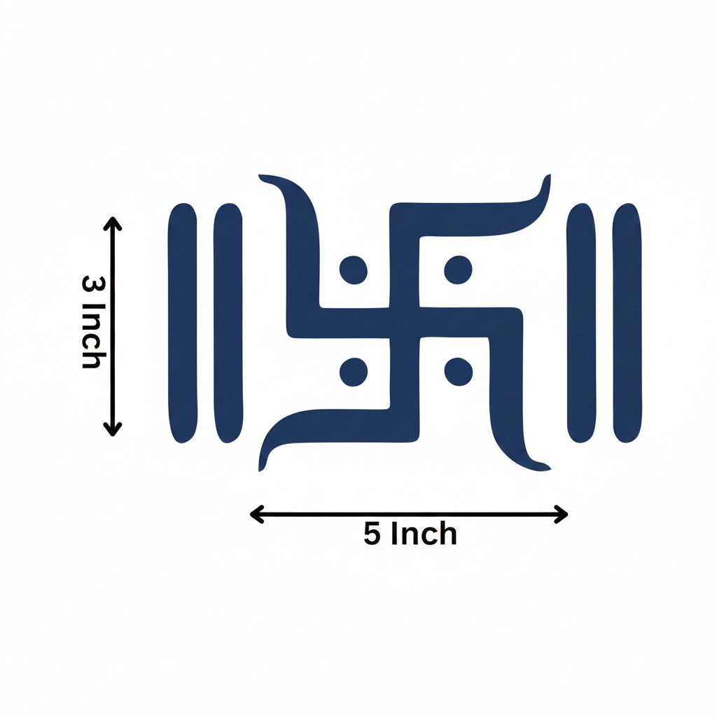 Aavyaa Blue Swastik Sticker Set of 2