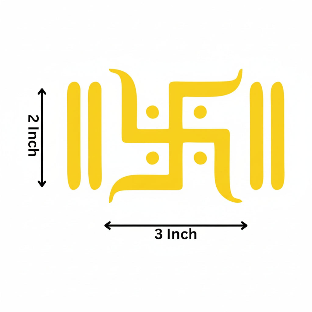 Aavyaa Yellow Swastik Sticker Set of 2