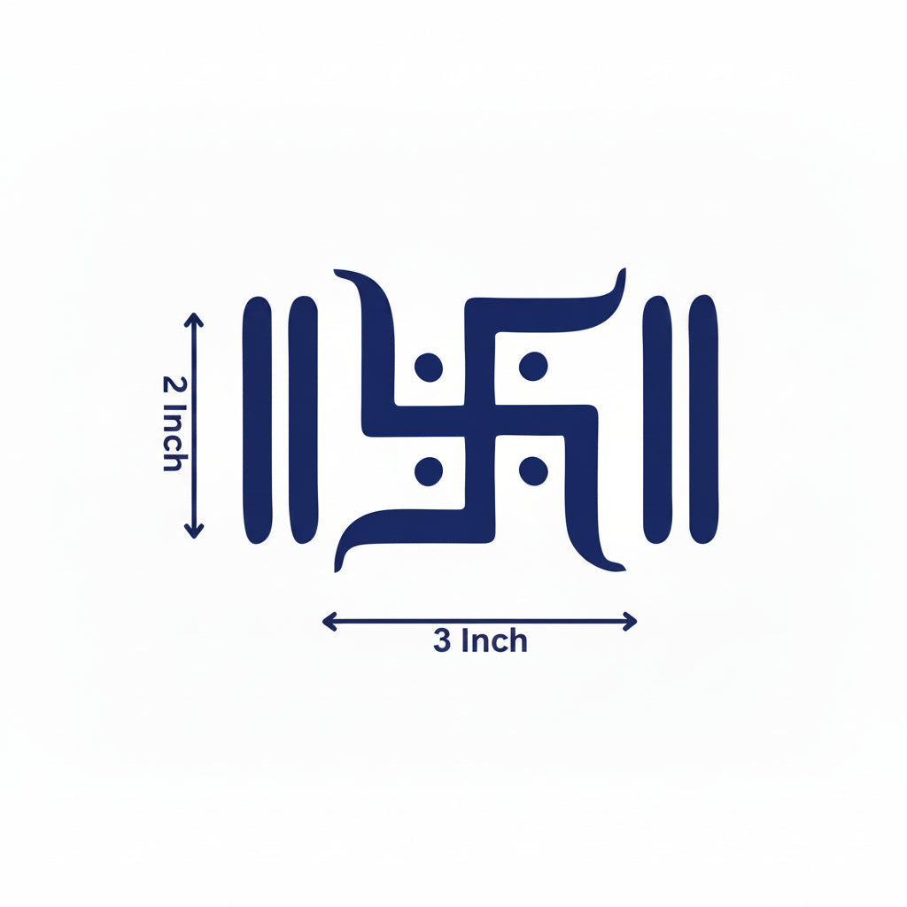 Aavyaa Blue Swastik Sticker Set of 2