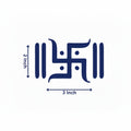 Aavyaa Blue Swastik Sticker