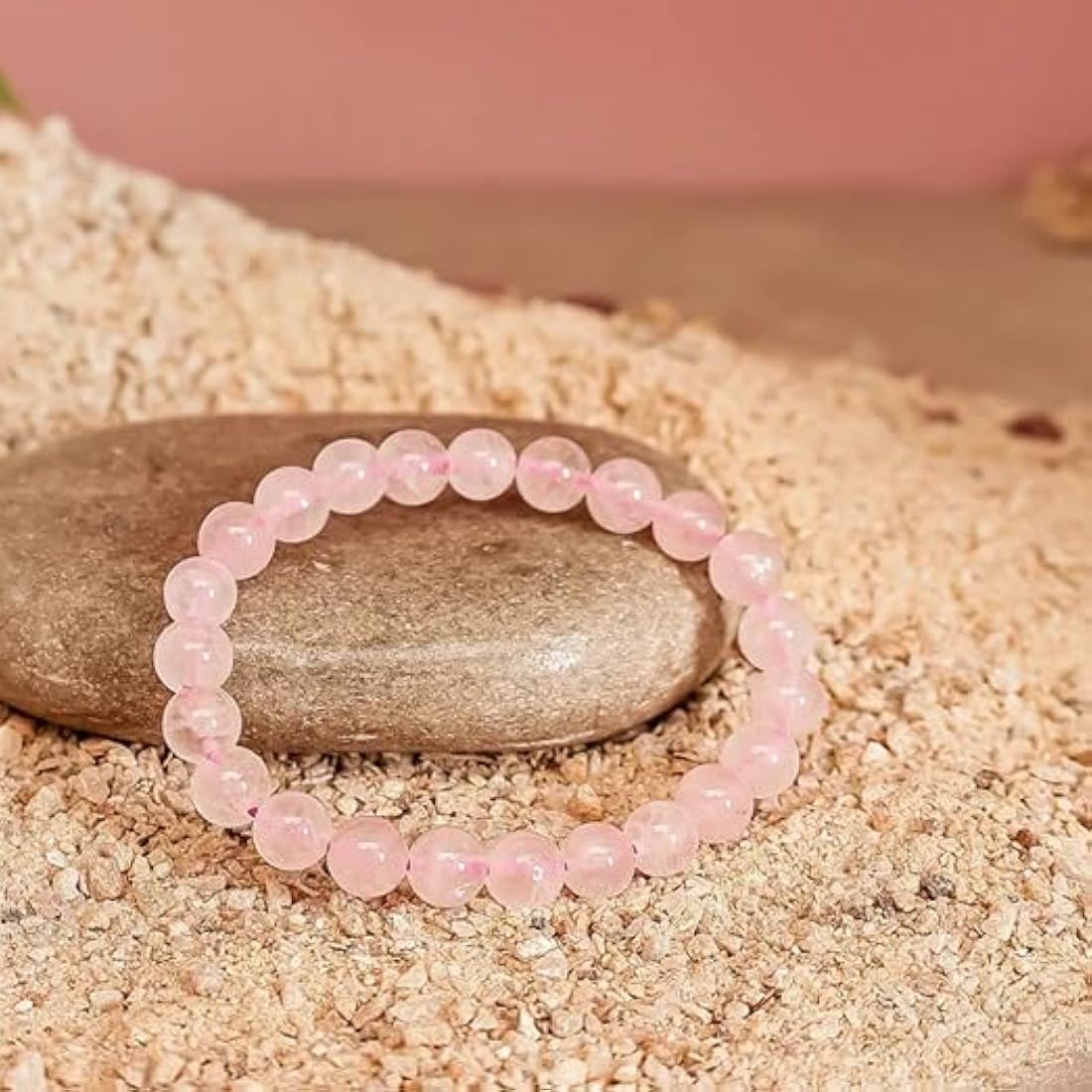 Rose Quartz bracelet (certified)